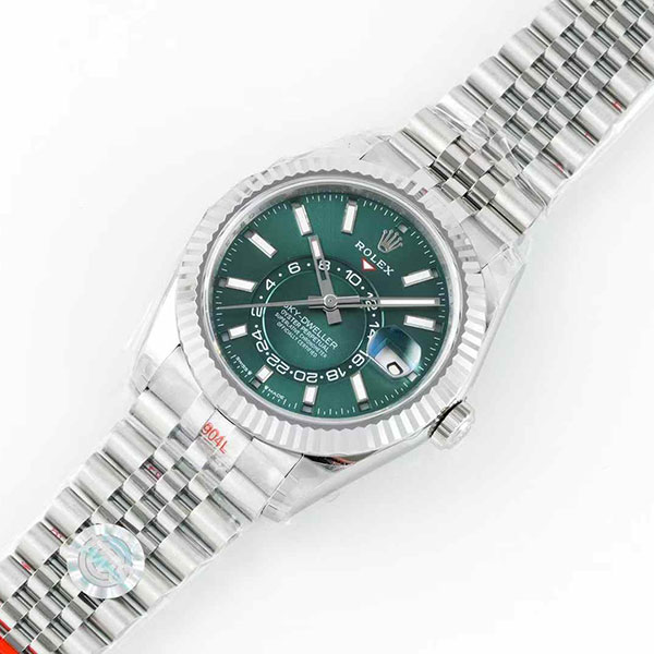 【9002搭載 グリーン】TW製ロレックスコピー M336934-0002 スカイドゥエラー 42mm 売上トップ品